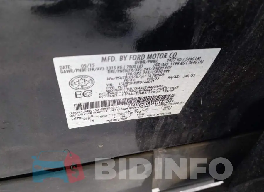1FAHP2H85FG166041 Photo# 12