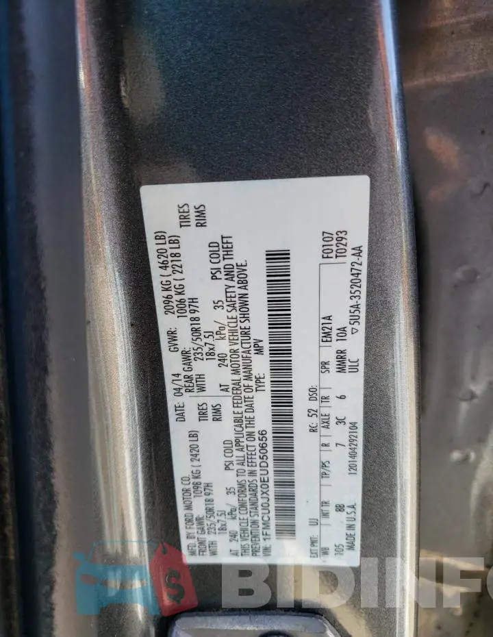 1FMCU0JX0EUD50656 Photo# 13