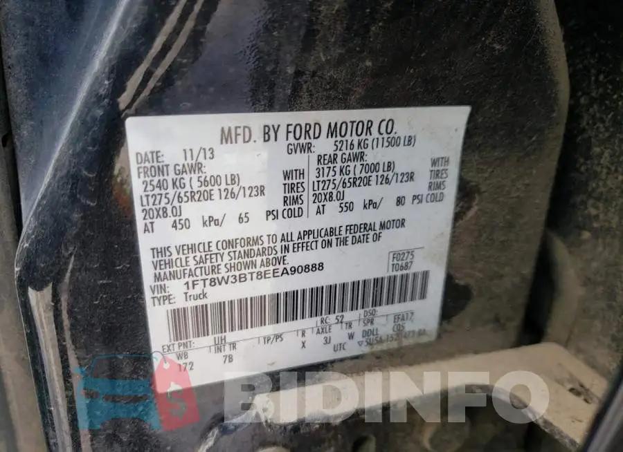 1FT8W3BT8EEA90888 Photo# 12
