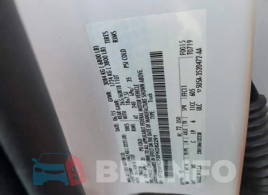 1FTEW1CF5FKD82291 Photo# 12