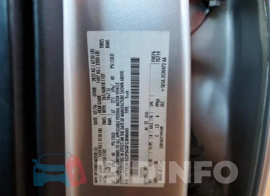 1FTEW1CP5GFC89600 Photo# 13
