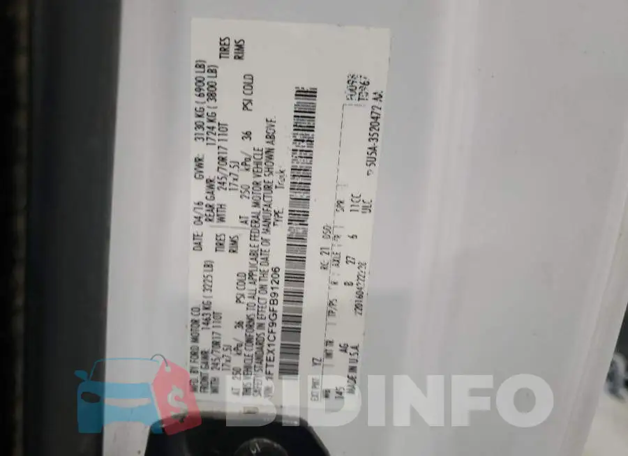 1FTEX1CF9GFB91206 Photo# 12