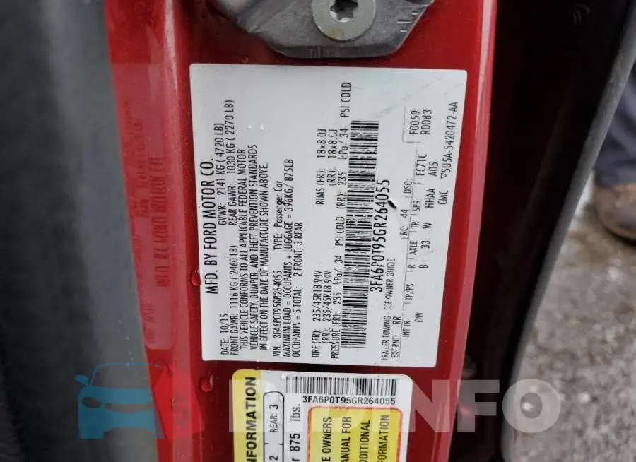 3FA6P0T95GR264055 Photo# 12