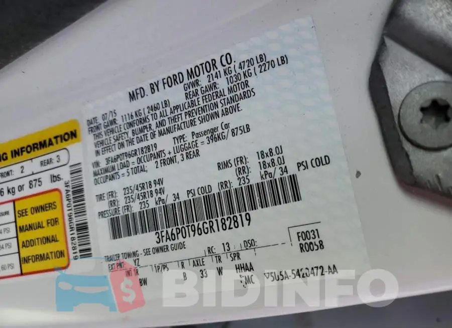 3FA6P0T96GR182819 Photo# 12