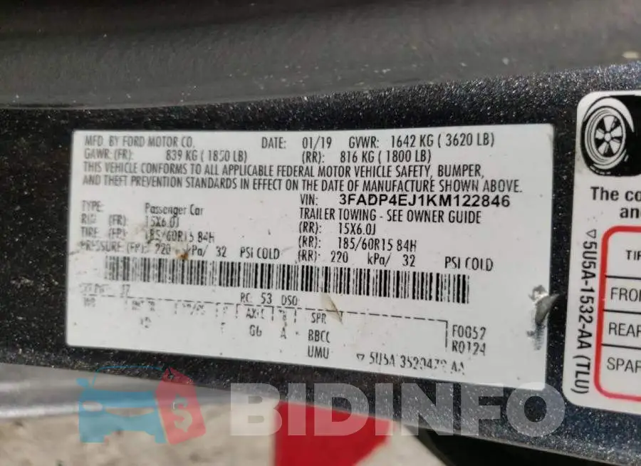 3FADP4EJ1KM122846 Photo# 10