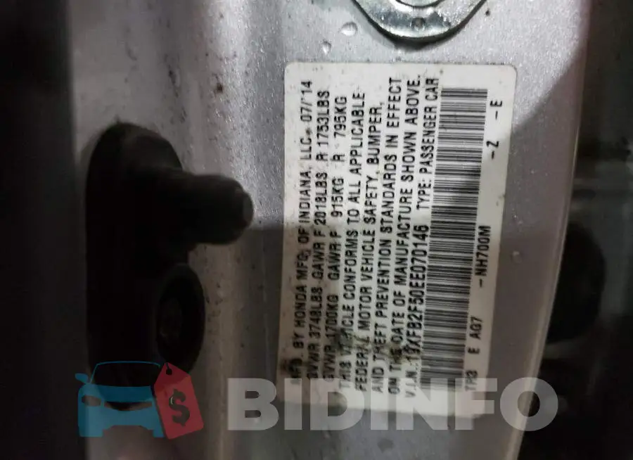 19XFB2F50EE070146 Photo# 12