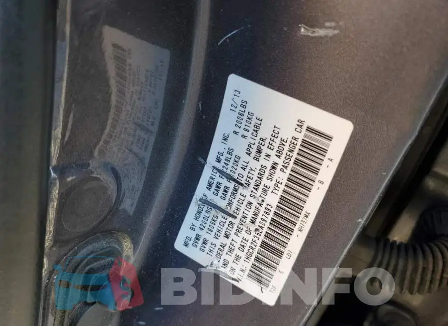 1HGCR2F35EA097893 Photo# 12