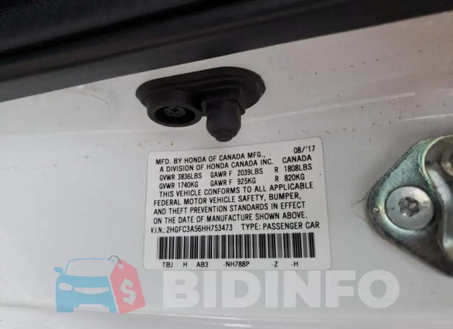 2HGFC3A56HH753473 Photo# 12