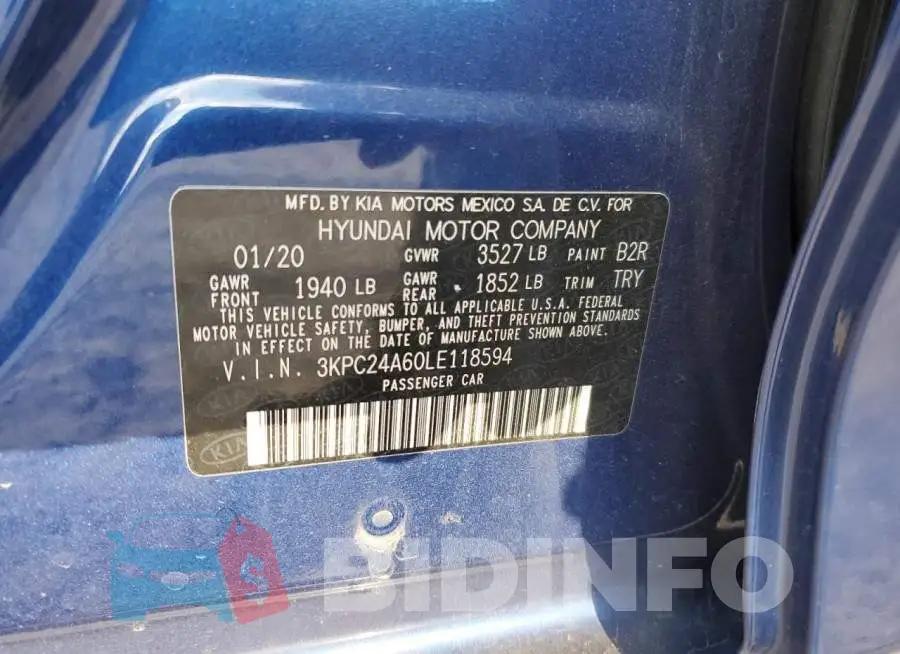 3KPC24A60LE118594 Photo# 13