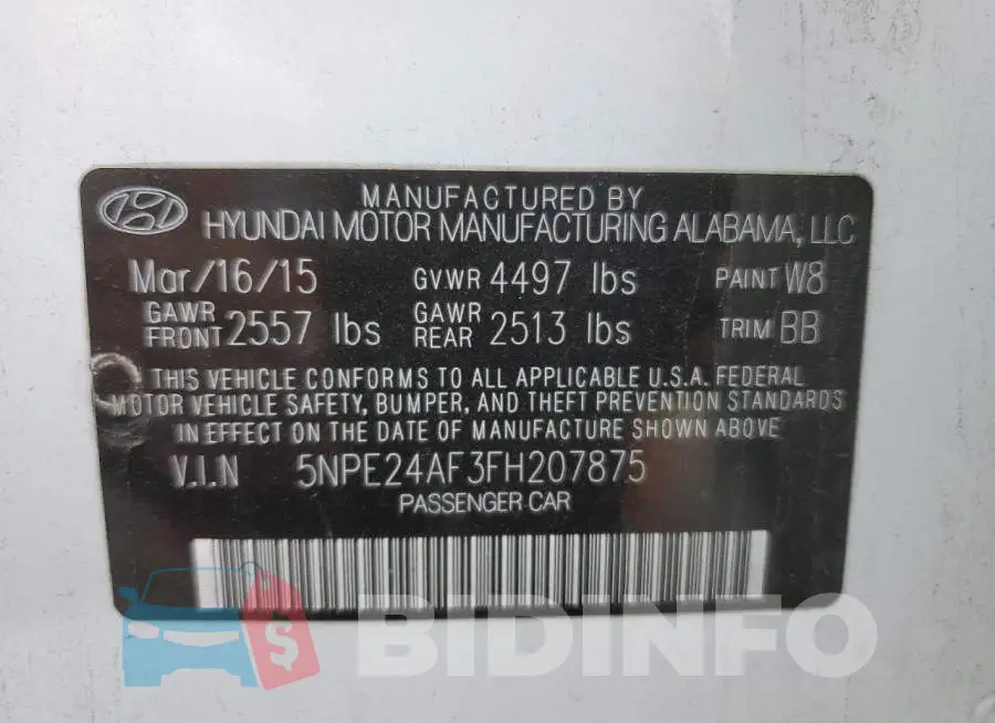 5NPE24AF3FH207875 Photo# 10