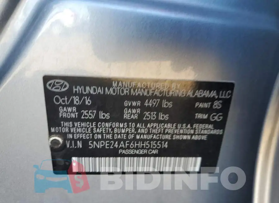 5NPE24AF6HH515514 Photo# 10