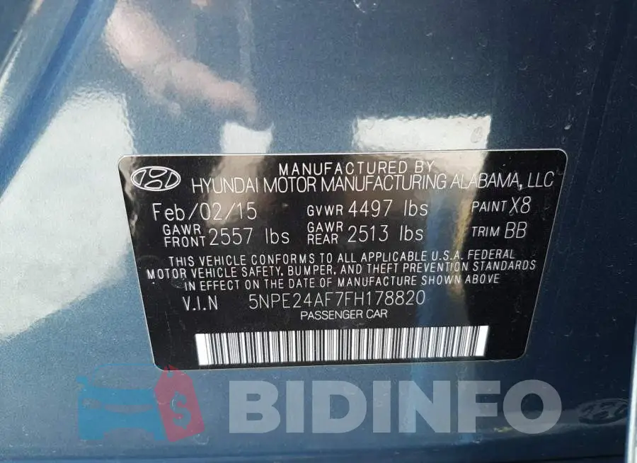 5NPE24AF7FH178820 Photo# 12