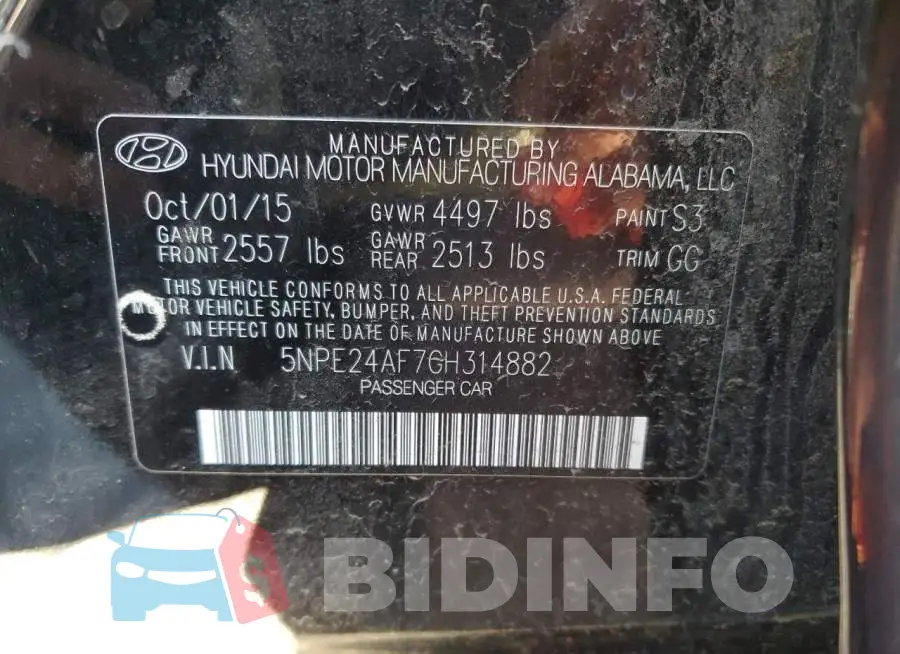 5NPE24AF7GH314882 Photo# 12