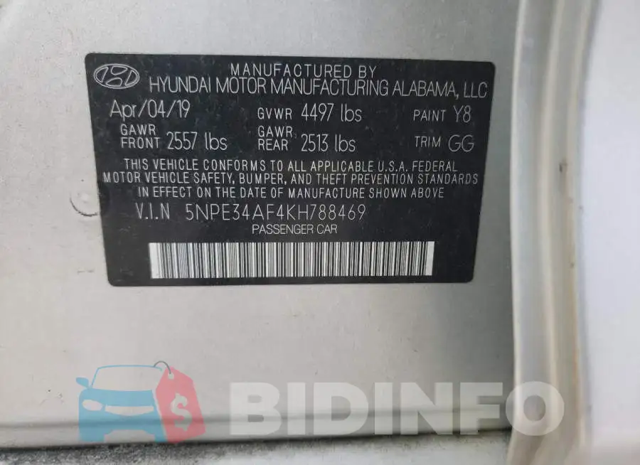 5NPE34AF4KH788469 Photo# 12