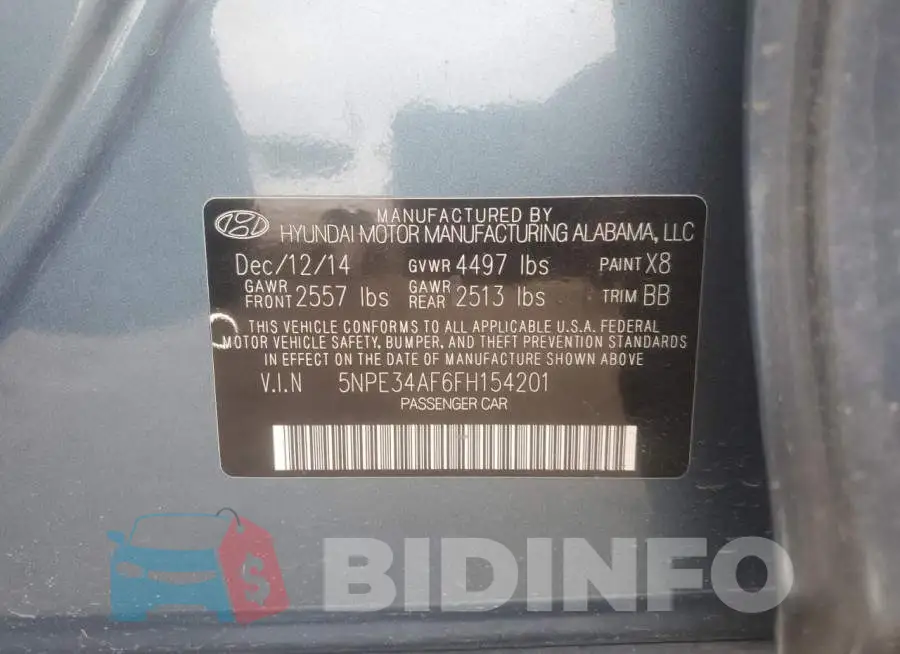5NPE34AF6FH154201 Photo# 12