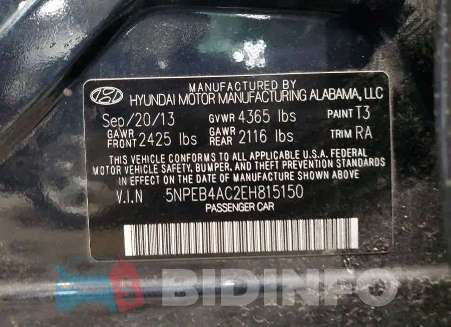 5NPEB4AC2EH815150 Photo# 10