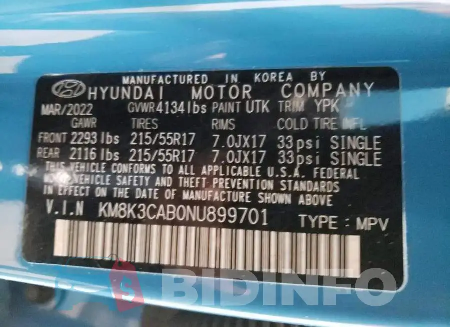 KM8K3CAB0NU899701 Photo# 12