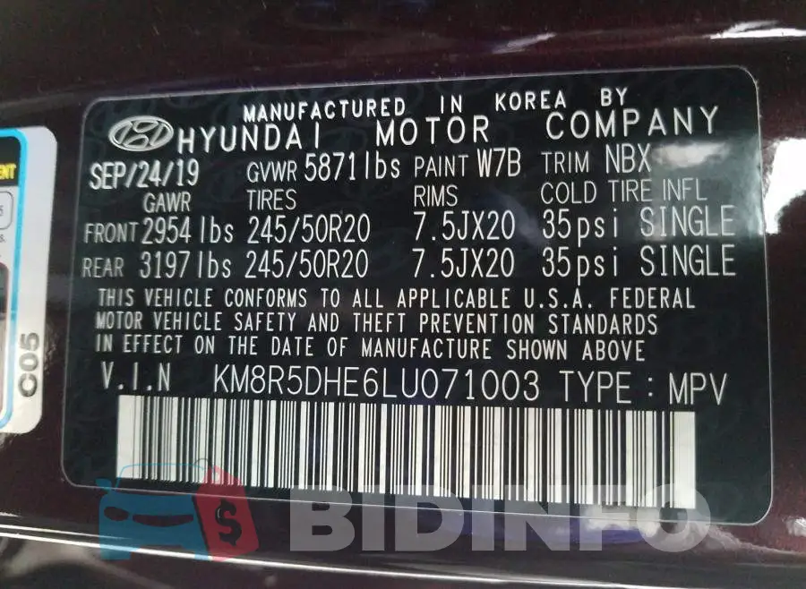 KM8R5DHE6LU071003 Photo# 10