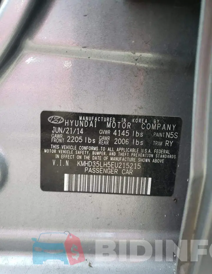 KMHD35LH5EU215215 Photo# 12