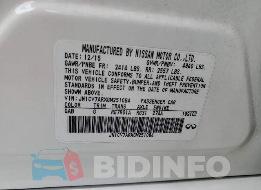 JN1CV7ARXGM251084 Photo# 12
