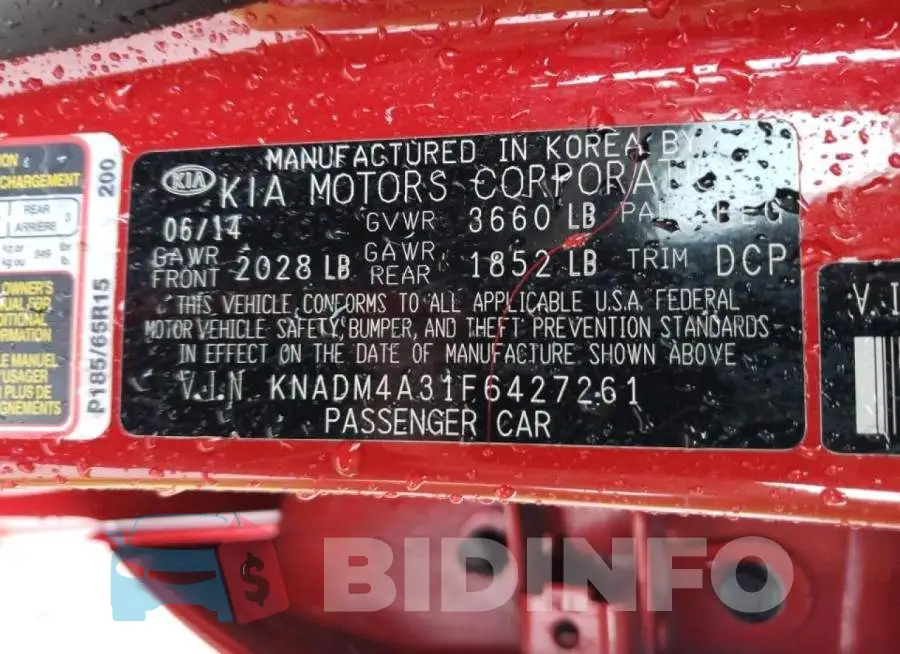 KNADM4A31F6427261 Photo# 10