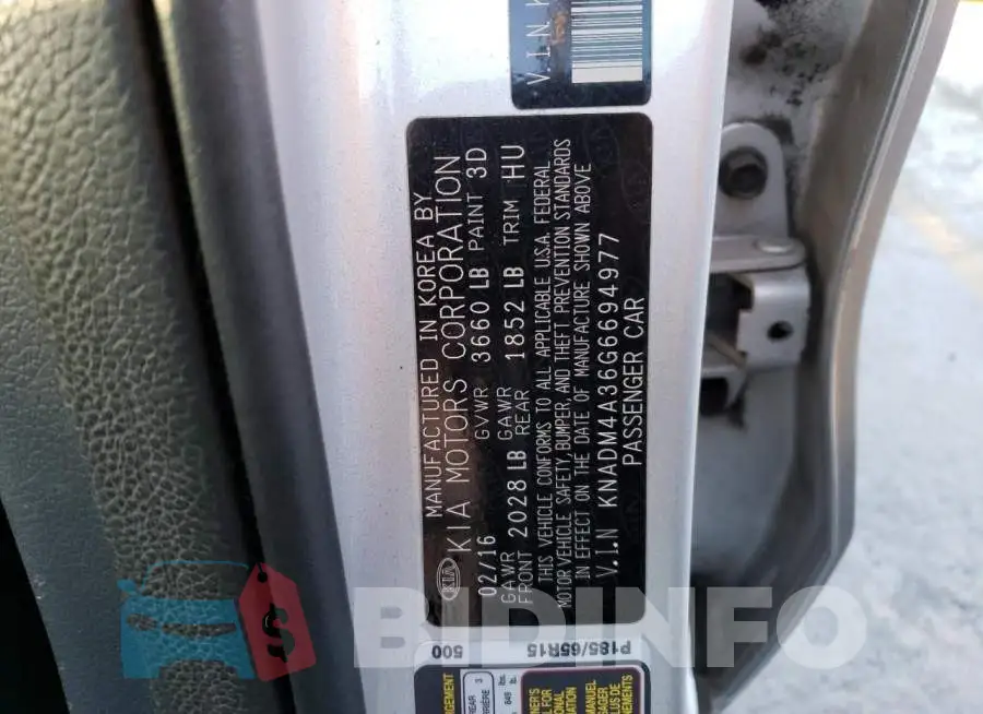 KNADM4A36G6694977 Photo# 10