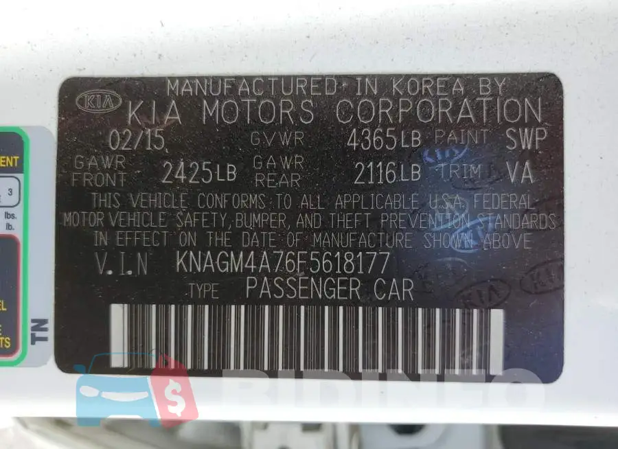 KNAGM4A76F5618177 Photo# 12