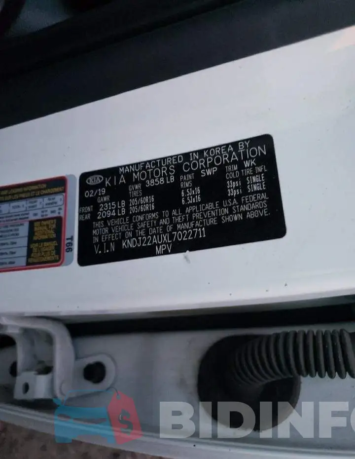 KNDJ22AUXL7022711 Photo# 13