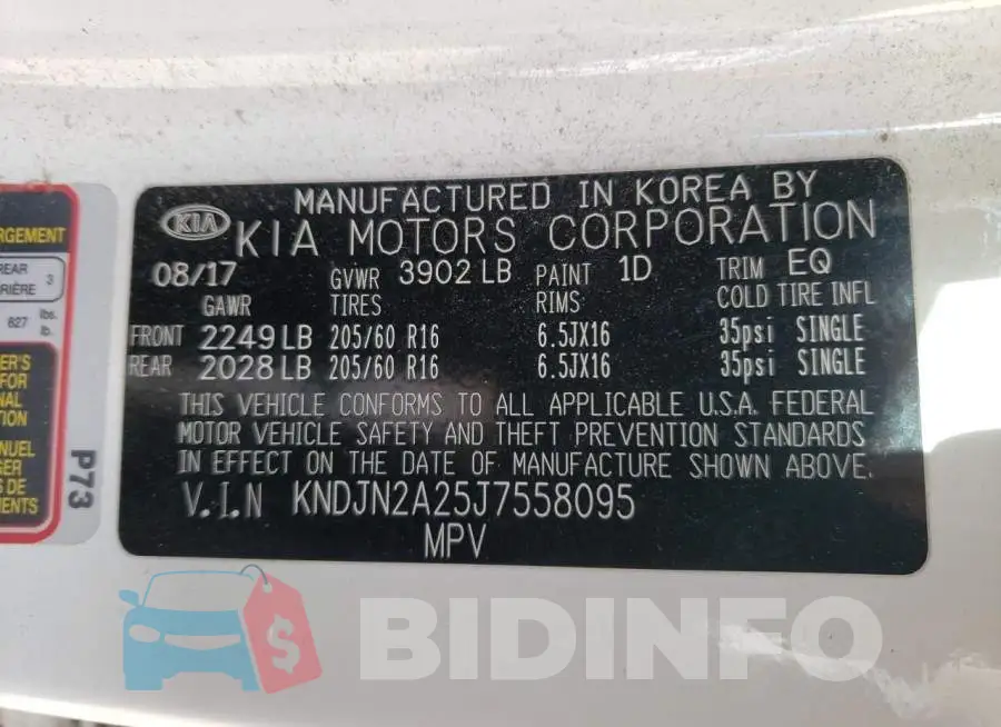 KNDJN2A25J7558095 Photo# 12
