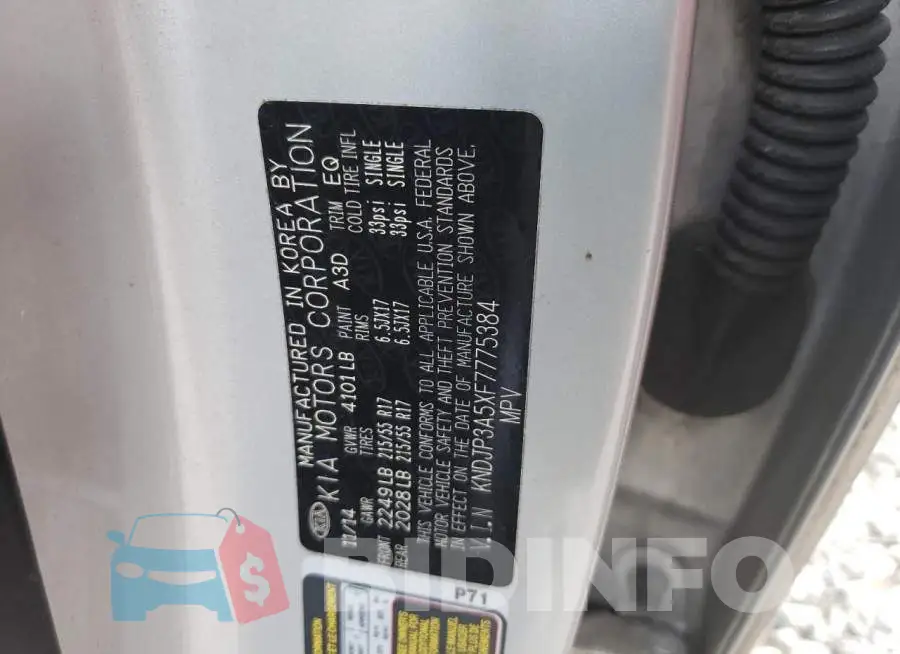 KNDJP3A5XF7775384 Photo# 12