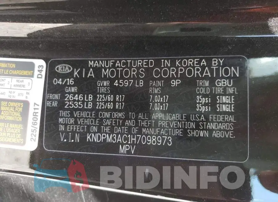 KNDPM3AC1H7098973 Photo# 10