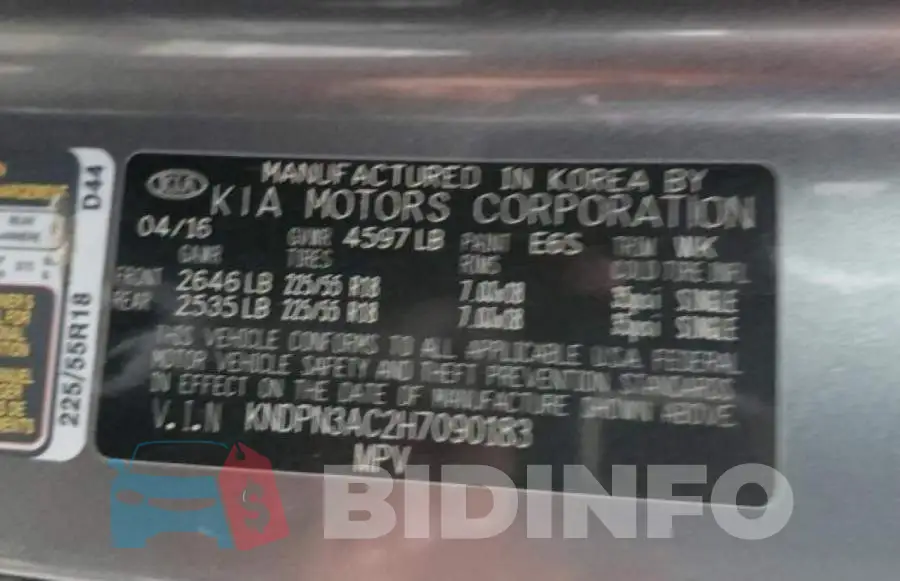 KNDPN3AC2H7090183 Photo# 13