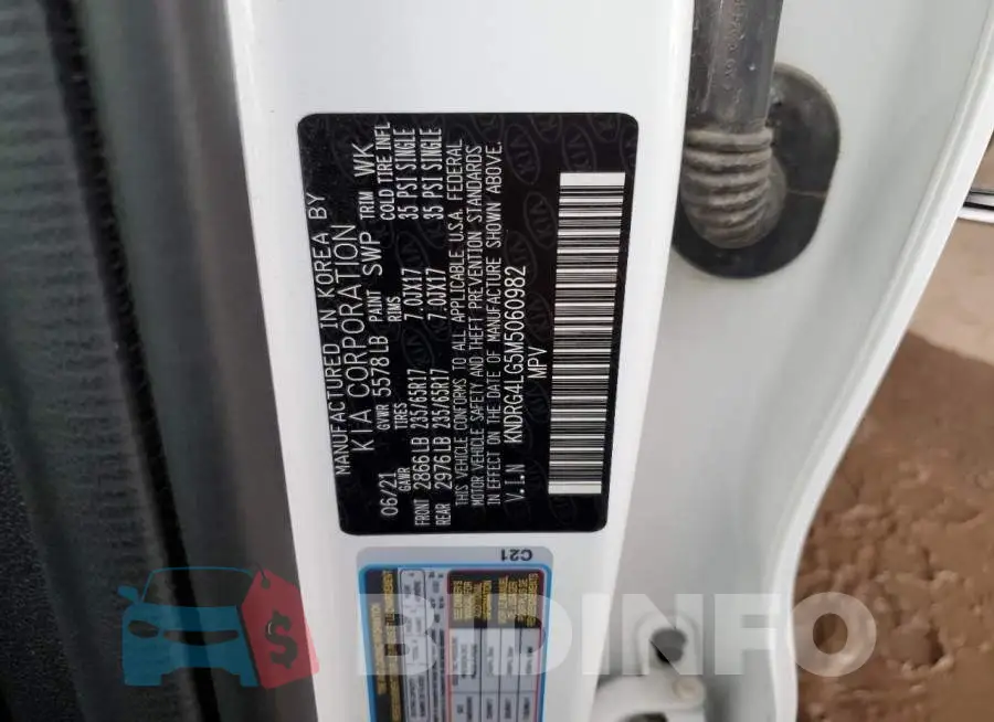 KNDRG4LG5M5060982 Photo# 14