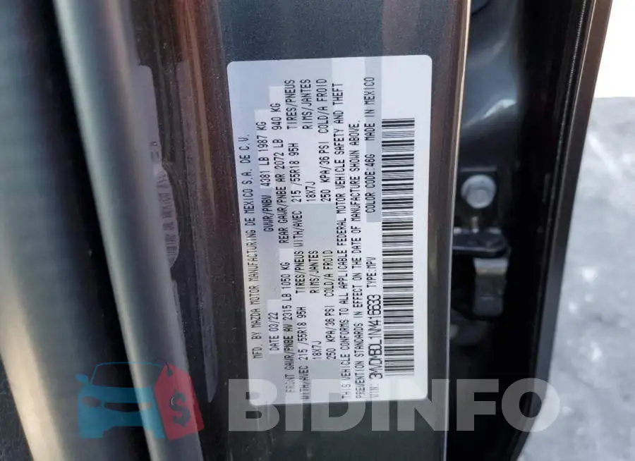 3MVDMBDL1NM416633 Photo# 12