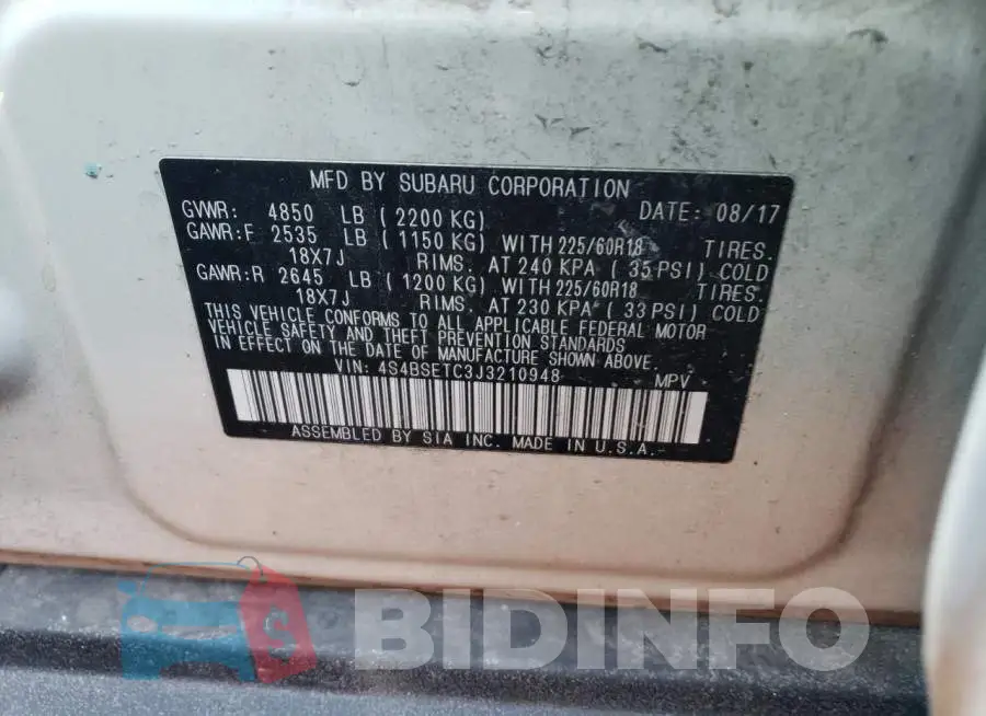 4S4BSETC3J3210948 Photo# 12