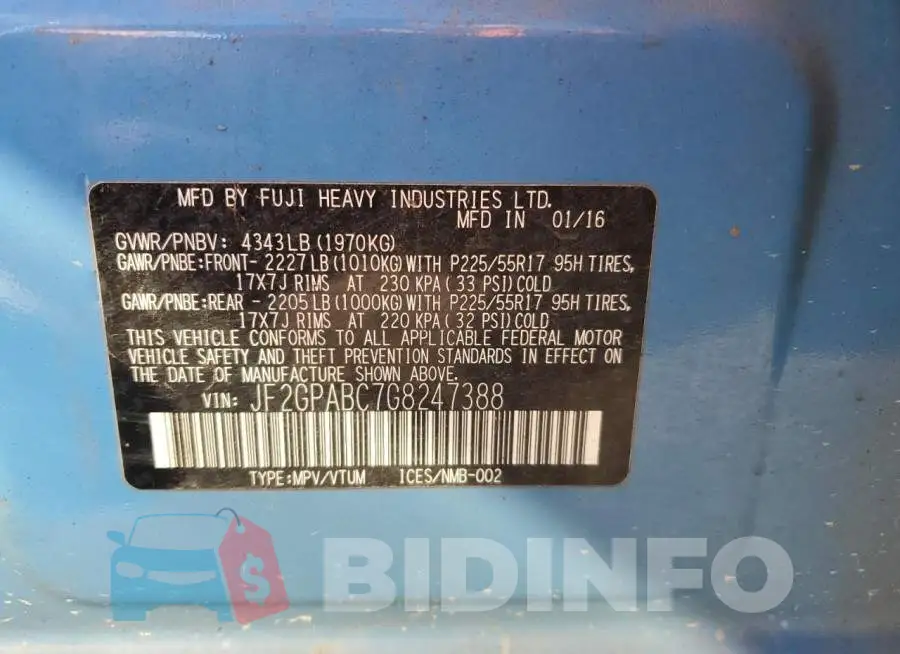 JF2GPABC7G8247388 Photo# 13