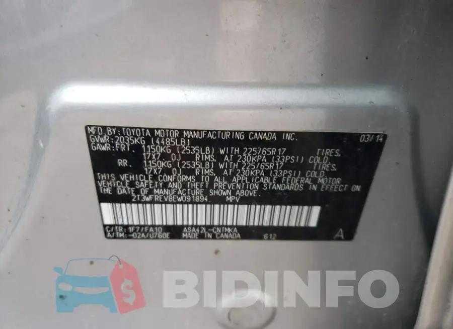 2T3WFREV8EW091894 Photo# 13