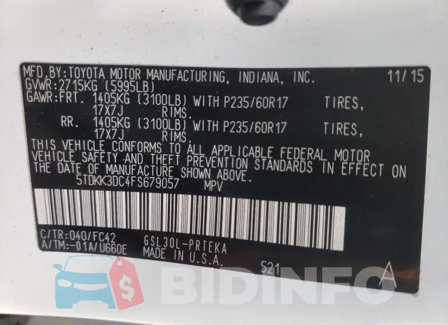 5TDKK3DC4FS679057 Photo# 13