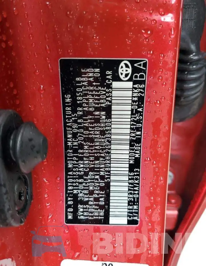 5YFBURHE2GP385806 Photo# 13