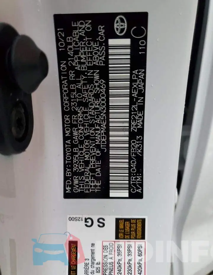 JTDEPMAE5N3000469 Photo# 12