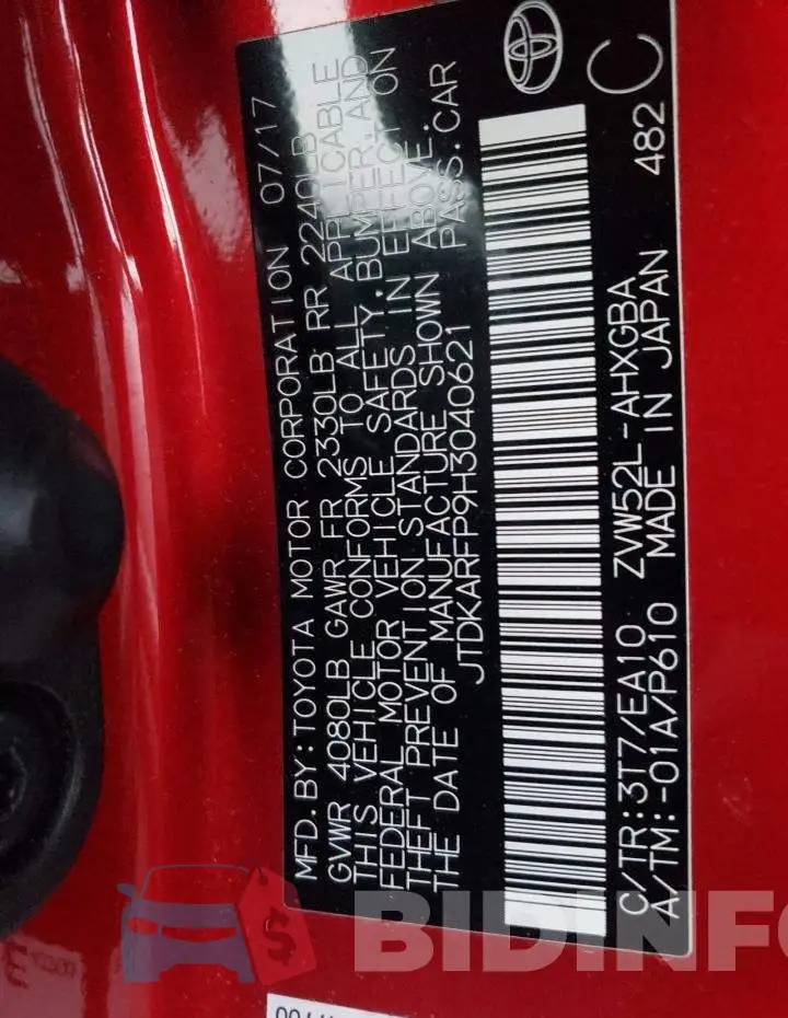 JTDKARFP9H3040621 Photo# 12