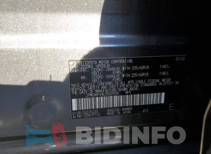JTME6RFV4LD502924 Photo# 12