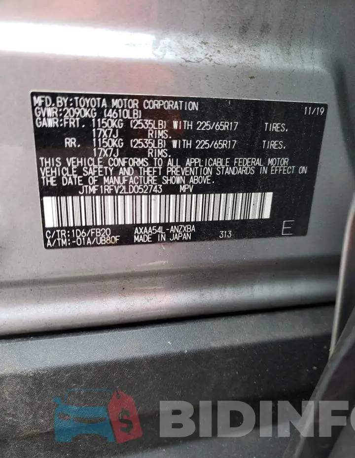 JTMF1RFV2LD052743 Photo# 14