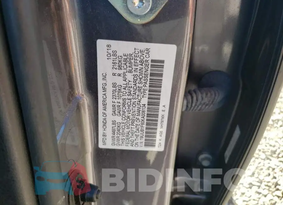 19UUB1F60KA006134 Photo# 12