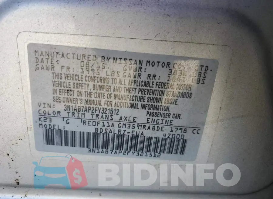 3N1AB7AP2FY321512 Photo# 12