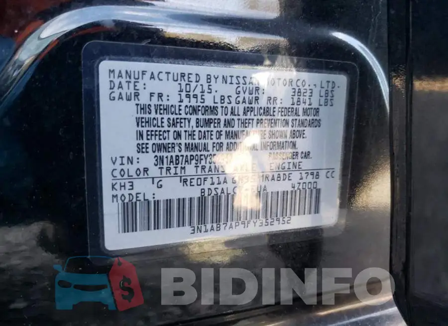 3N1AB7AP9FY352952 Photo# 12