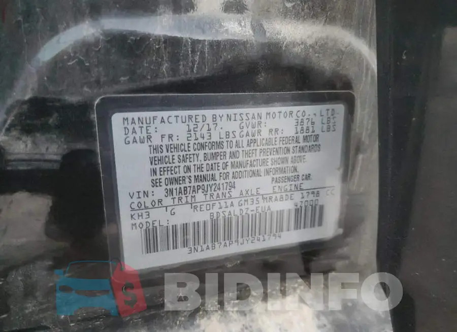 3N1AB7AP9JY241794 Photo# 10