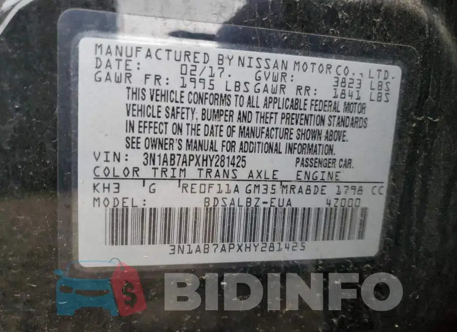 3N1AB7APXHY281425 Photo# 12