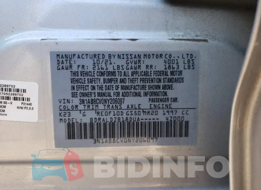 3N1AB8CV0NY206097 Photo# 12