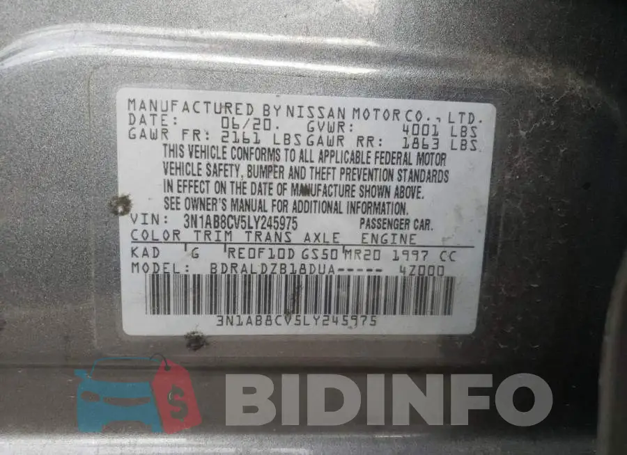 3N1AB8CV5LY245975 Photo# 12